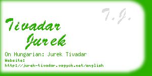 tivadar jurek business card